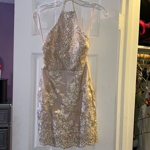 XENIA halter cocktail dress